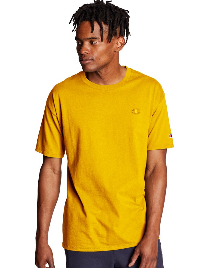 Champion Mens T-Shirt NZ - Classic Jersey Yellow ( 5130-KVGEO )